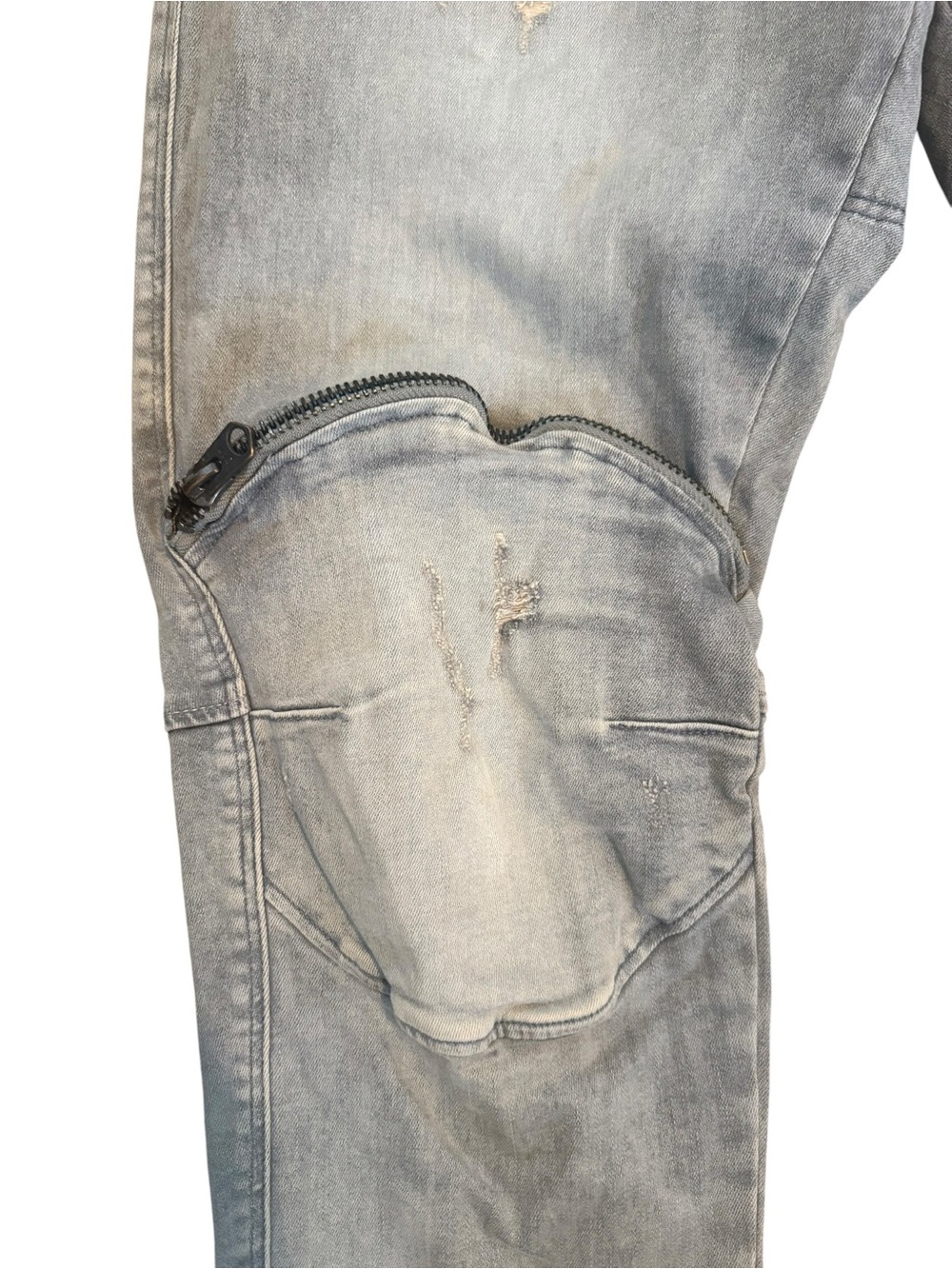 Men’s G Star RAW 5620 3D Zip Knee Skinny jeans gray wash NWT Size 40/34 - Picture 5 of 16